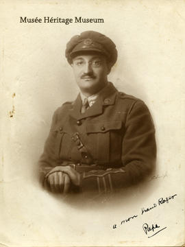 Seated portrait of Brutinel in military uniform