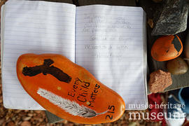 "In loving memory..." Memorial notebook page, 2 Oct 2021