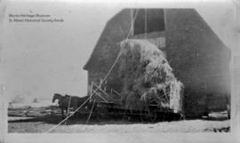 Loading hay on the Maitland farm